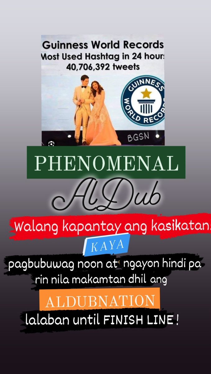 19 June - Year2025, Day170
Sila pa rin 
Tayo pa rin!

#BOYCOTTEatBulaga1562 
#ALDUB518thWeeksary
ALDUB PA RIN 
NO TO SOLO PROJECTS 
NO TO LIES 
ALDUB will be back soon 
Ctto