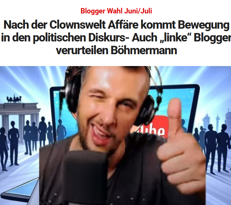 D_Talk_Berlin's tweet photo. Wahl zum Blogger des Monats Juni/ Juli hat begonnen:
https://t.co/OAuoXVIMaz
Am Start : #andiwachtauf #politikbeben @Tarek_Bae @manaf12hassan @marlonsmeinung #infobox @SergeMenga2024
#Clownswelt macht’s möglich – Linke Blogger verteidigen „Clowny“ und verurteilen Böhmermann
Möglicherweise erleben wir gerade einen kleinen Paradigmenwechsel im politischen #Diskurs. Zum ersten Mal war deutlich zu erkennen, dass auch eher linke Blogger die Meinungsfreiheit höher gewichten als ideologische „Brandmauern“.
Der Blogger Prelotopia widmete dem Thema mehrere Beiträge und räumte ein, dass einige Inhalte von Clownswelt durchaus diskussionswürdig seien. Zwar kommentiert Clownswelt politische Absurditäten aus konservativer Perspektive, doch dies oft mit Ironie, Satire – und einem erstaunlich genauen Blick für Widersprüche.
👉 Hier geht’s zur Wahl zum Blogger des Monats Juni/Juli https://t.co/OAuoXVIMaz
#Prelotopia: Klare Kante gegen linken Dogmatismus
Prelotopia distanzierte sich in diesem Zusammenhang auch von einigen seiner Kollegen, die er dem „harten linken Kern“ zurechnet. Seiner Einschätzung nach vertreten viele von ihnen keine sozialen oder menschenrechtlich orientierten Positionen, sondern seien Teil eines „linksgrünliberalen Fundi-Flügels“.
Er schlägt eine neue Differenzierung vor: Nicht mehr nur zwischen #links und #rechts – sondern zwischen fundamentalistischen und realpolitischen Stimmen.
Eine Debatte, die an die frühen Konflikte bei den Grünen erinnert: Fundis vs. Realos.
Besonders deutlich wurde Prelotopia in seiner Kritik an der Kampagne gegen Clownswelt – vor allem in Bezug auf Doxing-Versuche und moralische Verurteilungen.
Er betont: Auch kontroverse Inhalte müssen diskutierbar bleiben, solange sie im Rahmen des Sagbaren stehen.
Konservative Blogger und Israelkritik – eine neue Nachdenklichkeit
Ein interessanter Bruch mit Erwartungshaltungen zeigt sich auch auf der konservativen Seite. Als Israel den Iran angriff, äußerten sich mehrere rechte Blogger überraschend kritisch – darunter AlexanderRaue @alexander_raue (über 500.000 Follower).
Raue, den Medien wie die FAZ gern als „rechten Verschwörungstheoretiker“ abtun, übernahm plötzlich weite Teile der Argumentation von @SWagenknecht Wagenknecht – der Bild zufolge eine „Betonkommunistin“.
Raue bezeichnete den israelischen Angriff als völkerrechtswidriges Verbrechen und kritisierte die Doppelmoral westlicher Medien. Besonders deutlich wurde er beim Vorwurf das der Iran nur Zivilisten angreift. ,Israel habe Militäreinrichtungen in Wohngebieten der Hauptstadt platziert – ein Verstoß gegen die Genfer Konvention, der bei anderen Staaten regelmäßig medial skandalisiert wird, bei Israel jedoch kaum Beachtung findet.
Ähnlich äußerte sich auch der konservative Blogger Jack Reveal (ca. 200.000 Follower), der den Angriff Israels als völkerrechtlich fragwürdig einstuft und eine objektivere Berichterstattung fordert.
Andere konservative Stimmen hingegen folgen eher der Linie eines Friedrich #Merz, der #Israels Vorgehen als „#Drecksarbeit“ bezeichnete, „die andere nicht erledigen wollen“.
Auch hier zeigen sich jedoch große Meinungsunterschiede unter den Followern – was erneut verdeutlicht: Es gibt kein homogenes „rechtes Lager“.
Hören statt Huldigen – #Meinungsvielfalt statt Filterblasen
Was wir daraus lernen sollten? Dass es sich lohnt, auch Positionen jenseits der eigenen Filterblase wahrzunehmen. Wer nur in seiner ideologischen Komfortzone bleibt, verpasst möglicherweise Fakten, Perspektiven – und die Chance, die eigene Meinung weiterzuentwickeln oder zu überdenken. Differenzierte Stimmen finden sich in allen Lagern – man muss nur bereit sein, zuzuhören.
Wahl zum Blogger des Monats Juni/Juli
Nach zwei Abstimmungen mit überwiegend konservativen Stimmen legen wir in dieser Runde bewusst den Fokus auf kleinere und Stimmen aus dem „sozialen Realo“-Lager.
Ziel ist es, auch diesen Positionen mehr Sichtbarkeit zu geben.
Das einzige „schwarze Schaf“ bei der aktuellen Abstimmung ist möglicherweise Serge #Menga – ein Kandidat, der in den Augen mancher als problematisch gilt, weil er in vielen Punkten Positionen vertritt, die man sonst eher aus dem AfD-Umfeld kennt. Und da die #AfD von linken Fundamentalisten pauschal als rassistisch eingestuft wird, trifft dieser Vorwurf – ob berechtigt oder nicht – auch ihn.
Dabei spricht Menga schlicht aus, was viele denken, und wird gerade deshalb von seinen Unterstützern geschätzt
Fazit: Ein echter Fortschritt im #Meinungsklima
Die Diskussion um Clownswelt zeigt: Ein echter Meinungsaustausch jenseits ideologischer Fronten ist möglich. Wenn linke Blogger sich gegen Doxing und moralische Ausgrenzung stellen und rechte Blogger Völkerrechtsverletzungen Israels kritisieren, dann ist das mehr als nur ein Stimmungsbild – es ist ein Fortschritt.
Genau solche Entwicklungen wollen wir mit dem Blogger-Voting sichtbar machen und fördern.
https://t.co/TFPDOQ0qZu