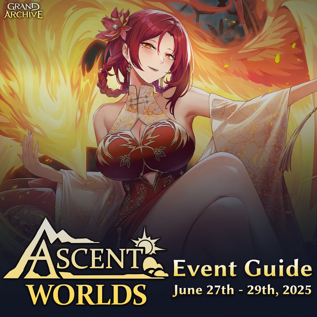 Get ready for Ascent Worlds in Anaheim, California, with three action packed days of Grand Archive fun! 🥳 

Enjoy a festive celebration, Path of Steel 3 v 3 Team Standard Format, Path of Silver, Cosplay Contest, many side events including a Distorted Reflections Starter Deck