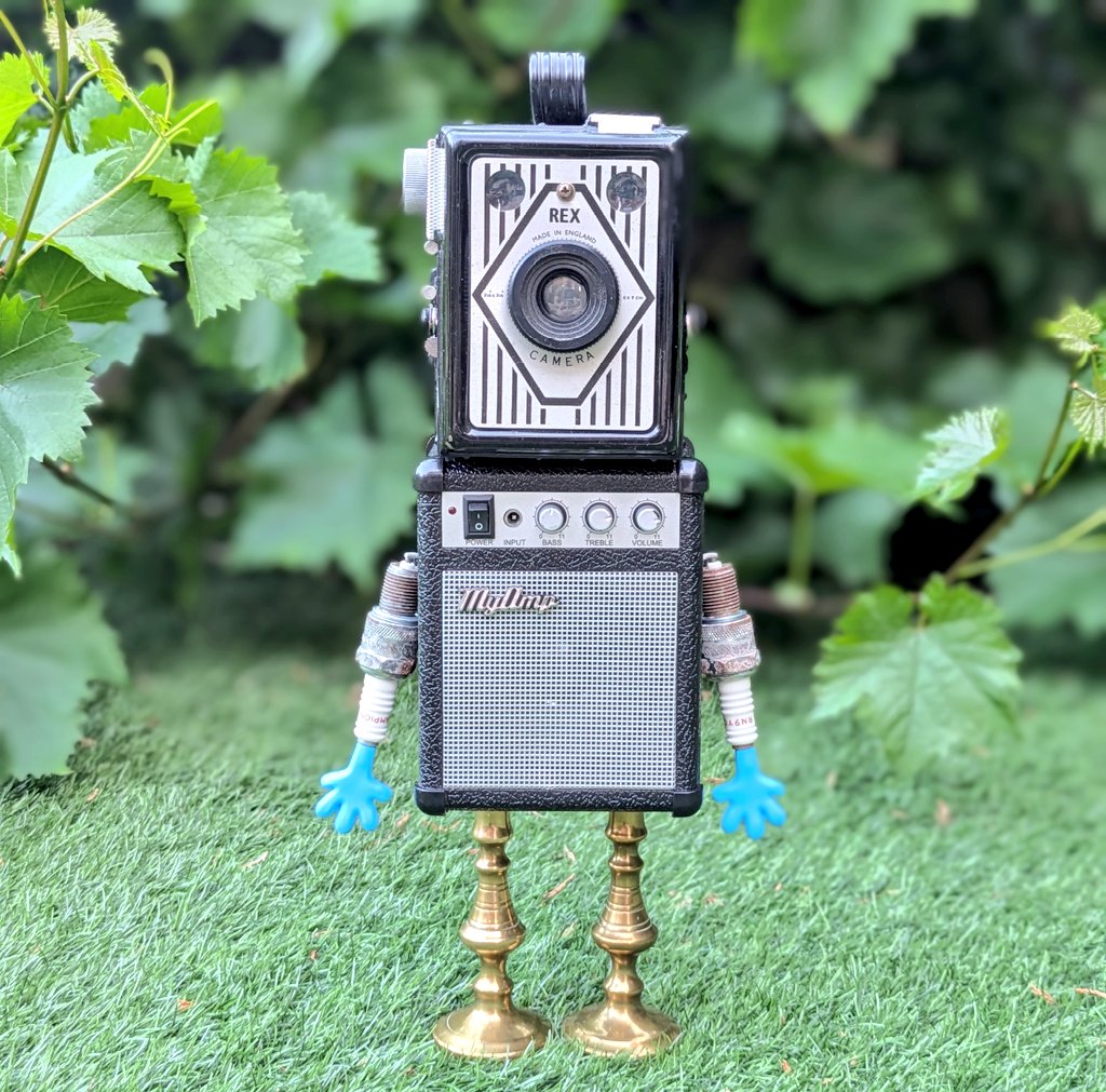 junk_bots's tweet image. Rex Marshall. Just need to secure his head. Command Strips to avoid ruining the Camera.