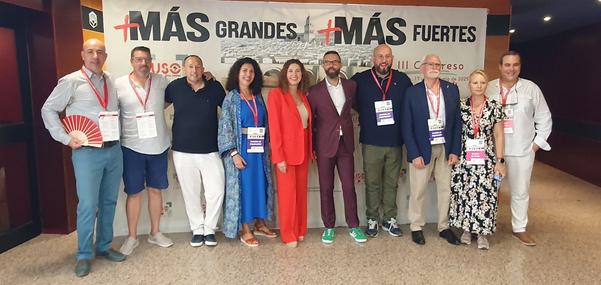 Gracias de corazón a quienes hicieron posible el III Congreso de USO Servicios 🙏🤝
Vuestro esfuerzo y trabajo en equipo lo han logrado todo 💼✨
¡Juntos/as somos más grandes y fuertes!
#MásGrandesMásFuertes