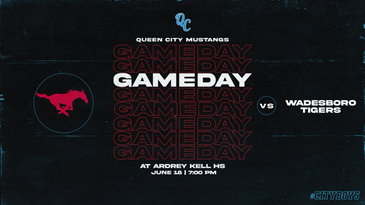 GAMEDAY‼️‼️

We will host the Wadesboro Tigers tonight for another division matchup! First pitch will be at 7pm at Ardrey Kell HS.

🆚 Wadesboro Tigers
⏰ 7:00 PM 
📍 Ardrey Kell
📈 @GCsports 

#QueenCityBSB | #CityBoys