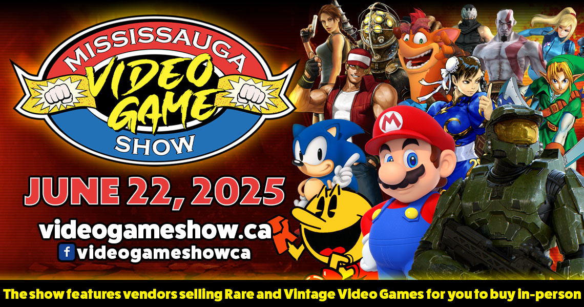 VideoGameShowca's tweet image. 🎮The Mississauga #VideoGameShow returns THIS SUNDAY, June 22! Tickets are only $5!  

The show features vendors selling Rare and Vintage #VideoGames for you to buy in person.  

Details at VideoGameShow.ca