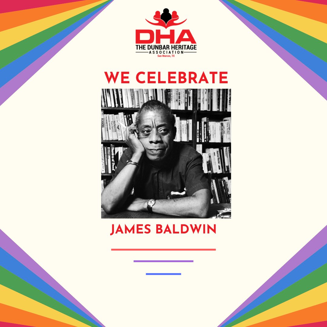 This #PrideMonth, DHA honors James Baldwin — a fearless, Black, gay writer who challenged America to confront racism &amp; homophobia. His legacy lives on in every fight for truth and justice. 🖤🌈✊🏾 #JamesBaldwin #BlackAndProud #LGBTQHistory #DunbarHeritageAssociation