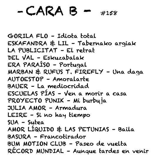 Otro programita para tus orejitas.
🚨Ojo que ya va quedando poco para cerrar la temporada🚨
De momento quédate con esto👇🏼

🅱️mozoiloirratia.eus/shows/cara-b/

Esta semana suenan: #Eskafandra #Lil #LaPublicitat #DelVal #Marban #Autoestop #Bauer #ProyectoPunik  #Sua #RécordMundial y más!