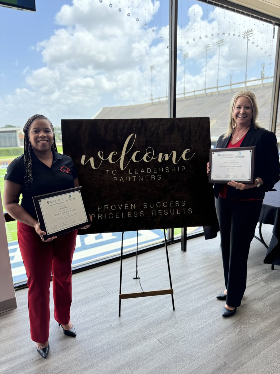 KratkyDana's tweet photo. Today Cohort 16 graduated from the Executive Education Academy through the leadership program @RiceUniversity with @Leaderpartners! Thank you @CrosbyISD for investing in us!  I am grateful to have gone through this with amazing leaders in our district @MrsWeaverCMS https://t.co/Yla4KBzDfL