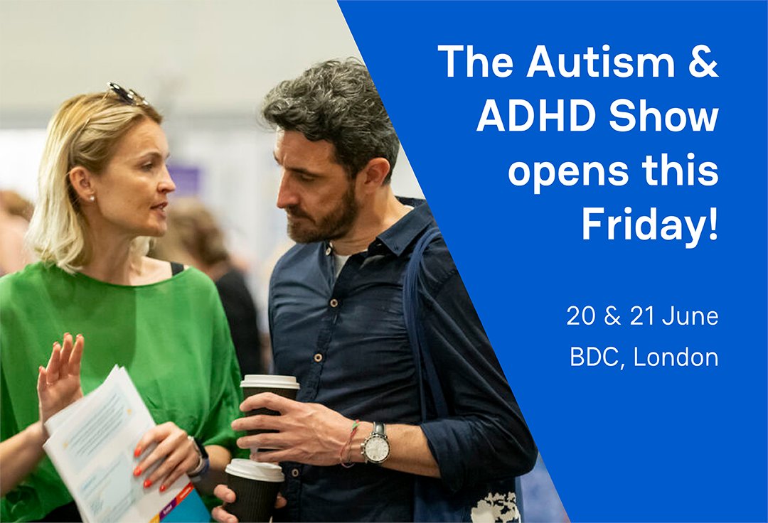 AutismADHDShow's tweet image. The countdown is on! The Autism & ADHD Show opens in its new London home, the Business Design Centre on Friday.
Discover the full programme and save 20% with advance tickets 🎟️ autismadhdshow.co.uk