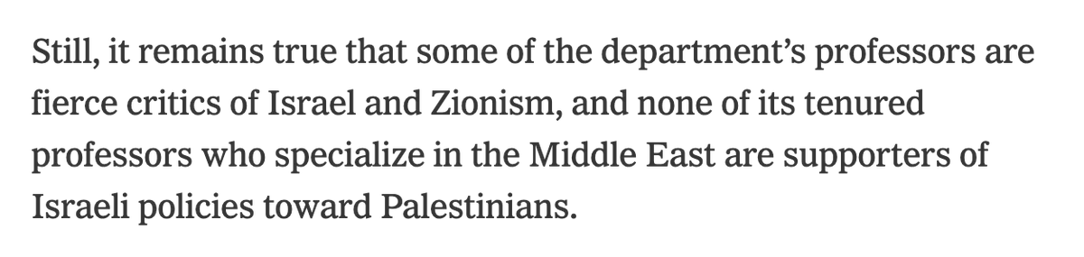 grundrza's tweet photo. The NYT on Columbia's Middle Eastern, South Asian and African Studies Department. I also want to note that the department lacks a single pro-genocide scholar of Rwanda. https://t.co/M0cnVWATJt