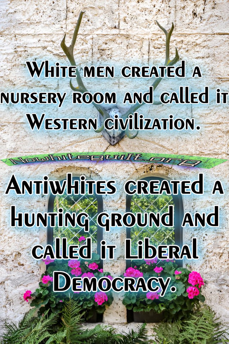 JanitorOfWhiteNoir (@janitorwhitnoir) on Twitter photo <a href="/FransdeKlerk77/">Frans de Klerk</a> Will be taken from us like South Africa was unless we name the evil antiwhitism and fill the white-guilted with the moral outrage required for action.
Antiwhitism is faith based. They will lie, cheat and break their own laws. <a href="/FransdeKlerk77/">Frans de Klerk</a> Will be taken from us like South Africa was unless we name the evil antiwhitism and fill the white-guilted with the moral outrage required for action.
Antiwhitism is faith based. They will lie, cheat and break their own laws.