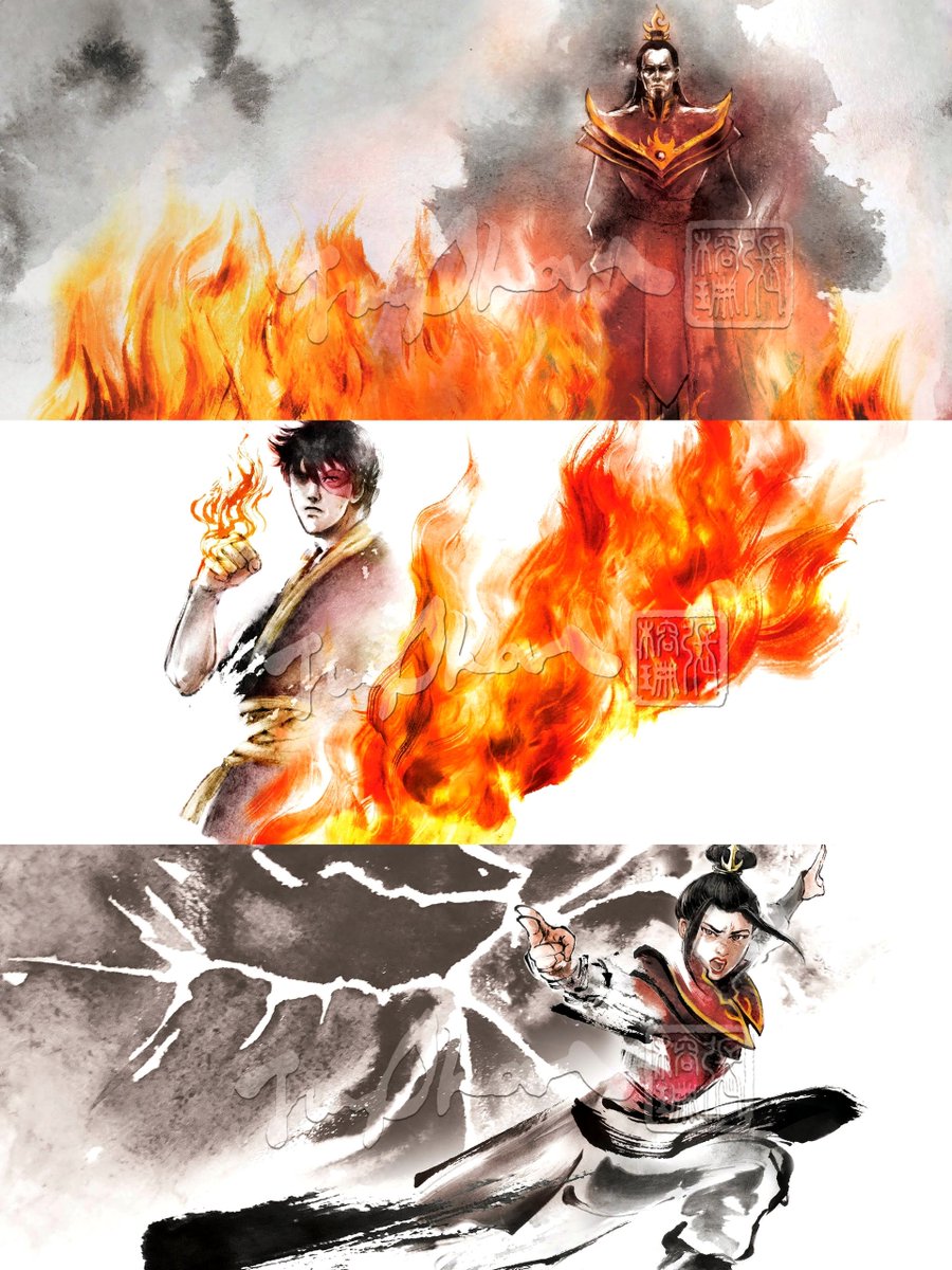 Ozai, Zuko and Azula