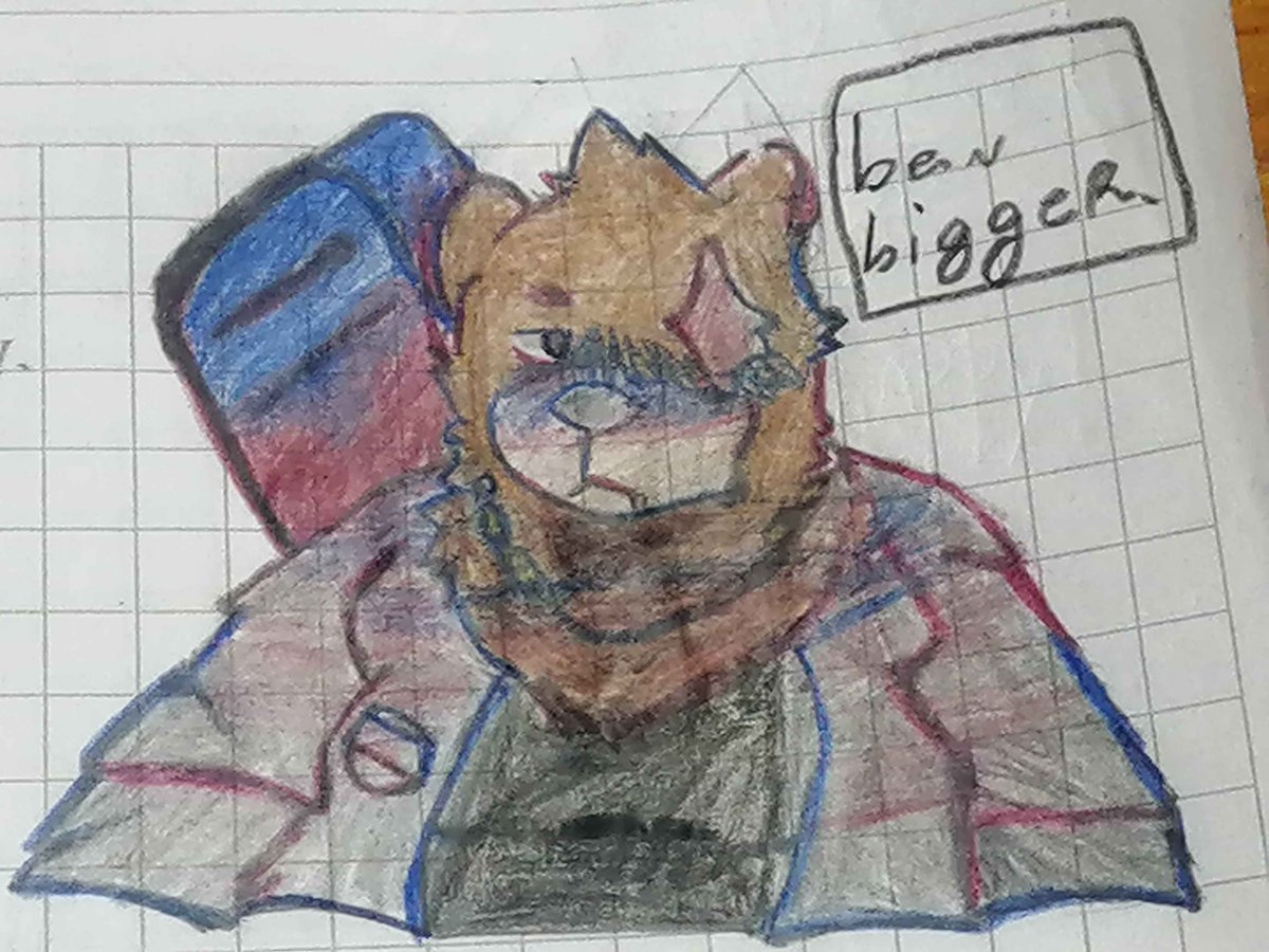 Rexie4577's tweet image. i found my old drawing of Ben 😭