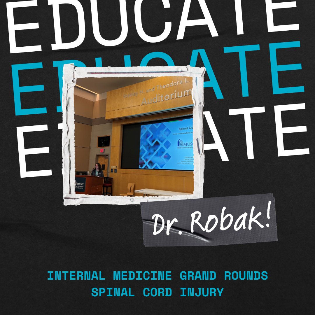 🎉 Faculty Kudos! 🎉

👏 Drs. Lindsay Mohney &amp; Ameet Nagpal — Presented at the MUSC Mind Conference
👏 Dr. Kristen Robak — Presented on Spinal Cord Injury at Internal Medicine Grand Rounds

#MUSCPMR #FacultyExcellence #AcademicMedicine #PMRStrong