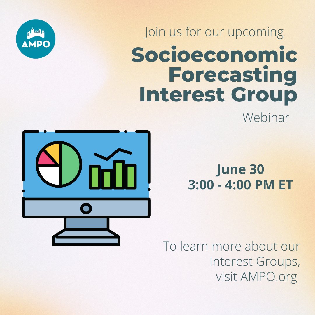 Socioeconomic modelers rely heavily on applying past trends to existing plans, such as zoning. But the modalities of development are evolving quickly. Join us next week as we take up the question of how can the practice of regional forecasting adapt?

us06web.zoom.us/meeting/regist…