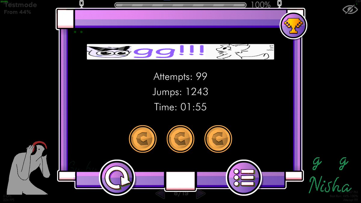 FIRST STREAM BACK OF VERDANT LANDSCAPE AND I GOT 44-100????? NEW BEST RUN TO 100