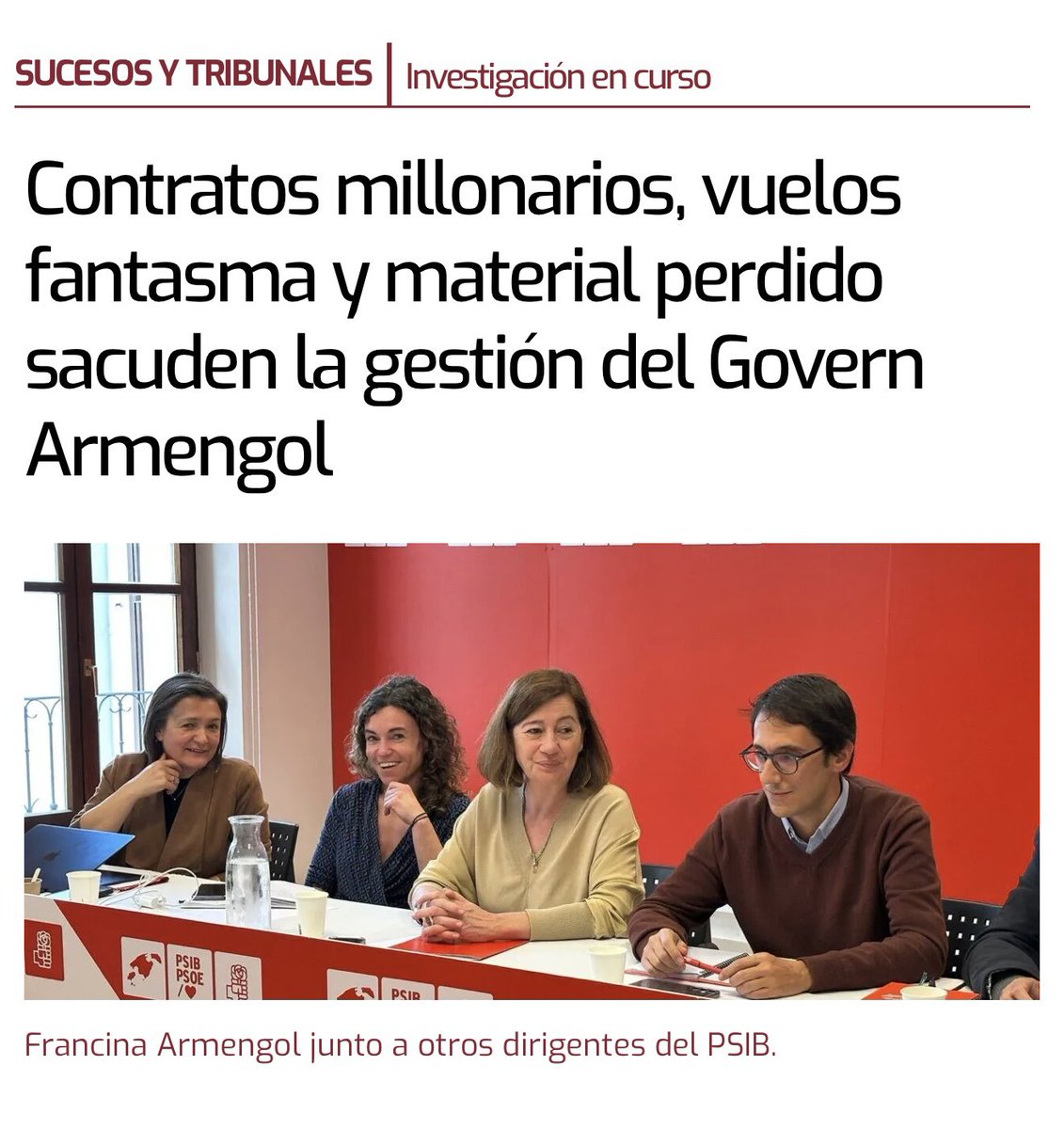Partit Popular de Mallorca (@ppdemallorca) on Twitter photo 💸 Vols fantasma, contractes milionaris i material desaparegut.
Així gestionaven els <a href="/SocialistesdMca/">PSIB-PSOE Mallorca</a> la sanitat a Balears: opacitat, descontrol i zero responsabilitats. ❌
#ElPSOEdelaverguenza
#Elpartidodelaverguenza
📲 mallorcadiario.com/contratos-mill… 💸 Vols fantasma, contractes milionaris i material desaparegut.
Així gestionaven els <a href="/SocialistesdMca/">PSIB-PSOE Mallorca</a> la sanitat a Balears: opacitat, descontrol i zero responsabilitats. ❌
#ElPSOEdelaverguenza
#Elpartidodelaverguenza
📲 mallorcadiario.com/contratos-mill…