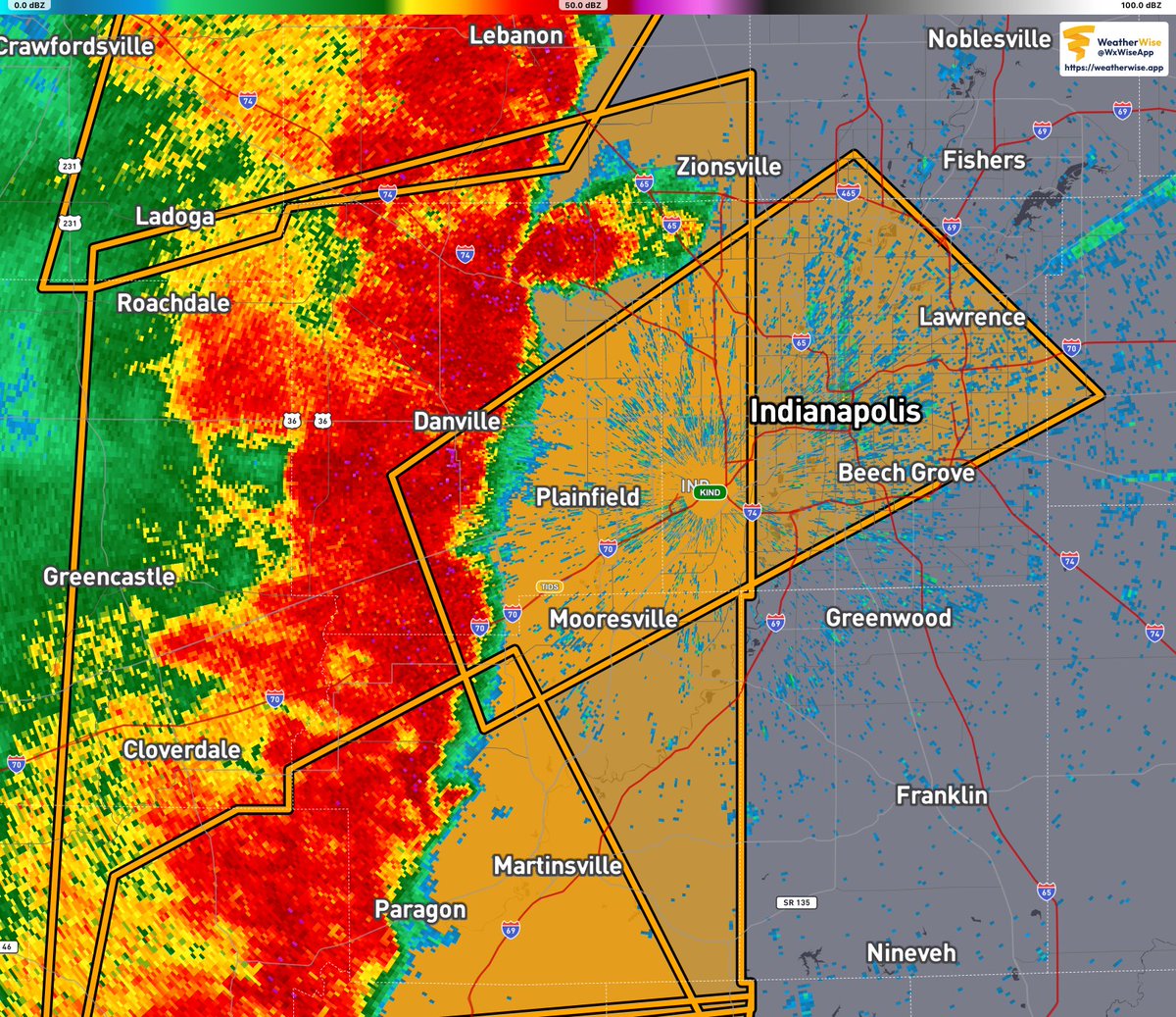 Severe Thunderstorm Warning including Indianapolis IN, Lawrence IN and ...