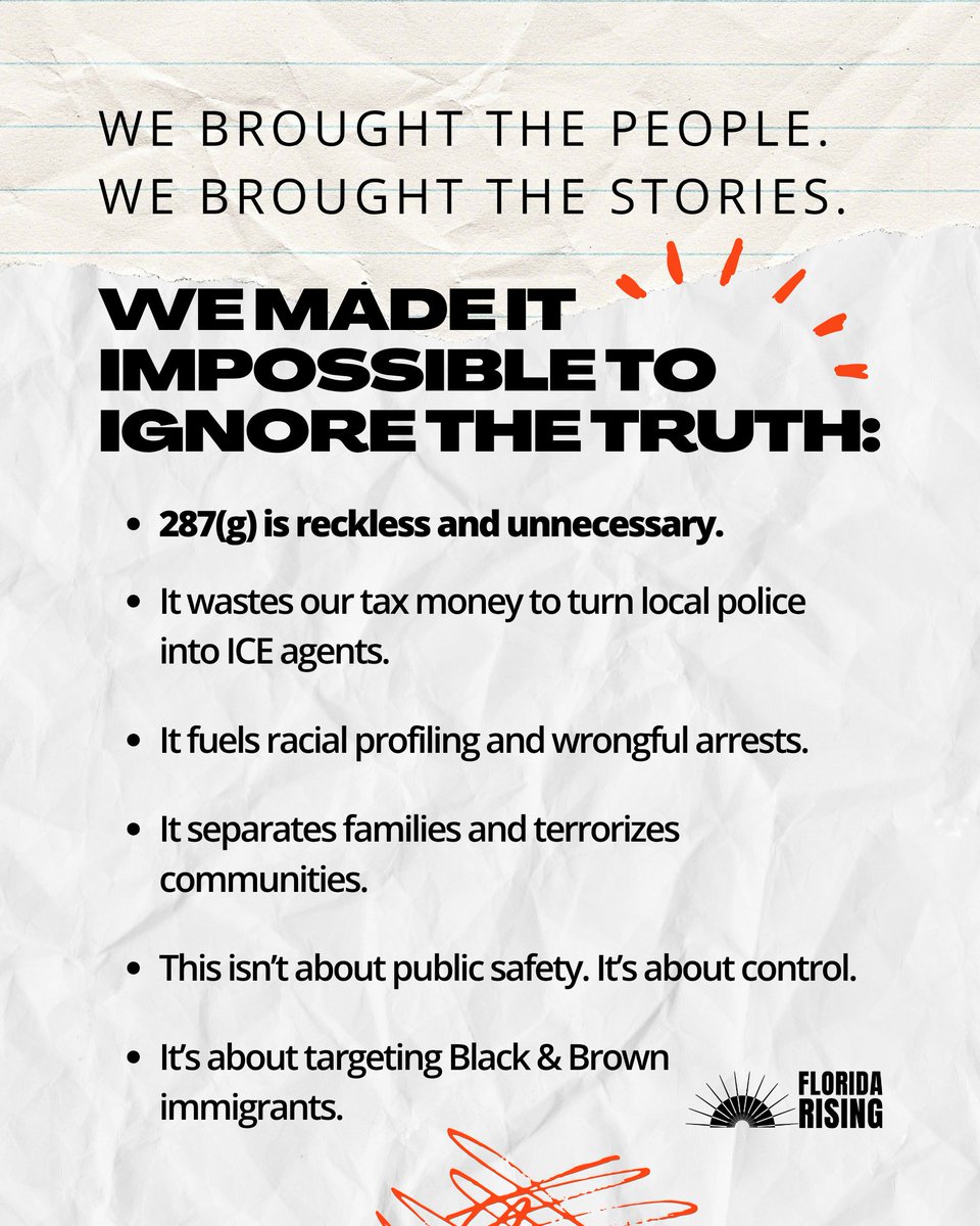 🧊🔥 The City of Miami just passed 287(g) — and our community is DONE being ignored.

RSVP at the 🔗in our bio, or visit flrising.win/626miami. 

We’re not backing down — we’re turning all the way up. 🆙

#Stop287g #No287gMiami #EndICE #WeKeepUsSafe #ImmigrantJustice #UnmaskICE
