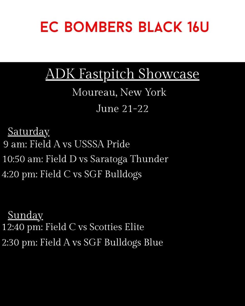 Looking forward to another fun weekend with my team❤️🖤
<a href="/ECBombersSB/">Electric City Bombers</a>