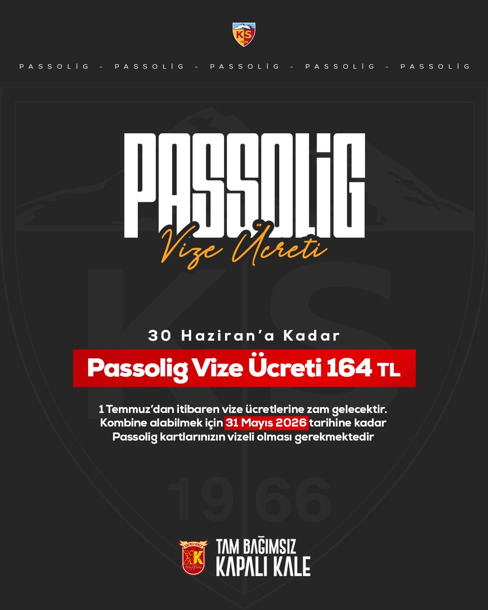 BİLGİLENDİRME | 💥

Değerli Kayserispor Ailesi yeni sezon öncesi kombine alabilmek için passolig vize işlemleri ile ilgili önemli bilgilendirme!