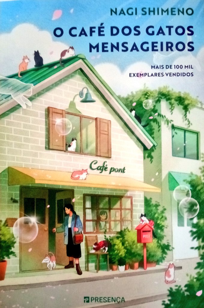 O meu próximo livro/leitura 😊

"O Café dos Gatos Mensageiros" — Nagi Shimeno, trad. <a href="/andrepintoteix/">André Pinto Teixeira (アンドレ・ピント・テイシェイラ)</a>

✨🐈‍⬛📖✨ 

本を読み始めるのが楽しみです！
『伝言猫がカフェにいます』標野 凪