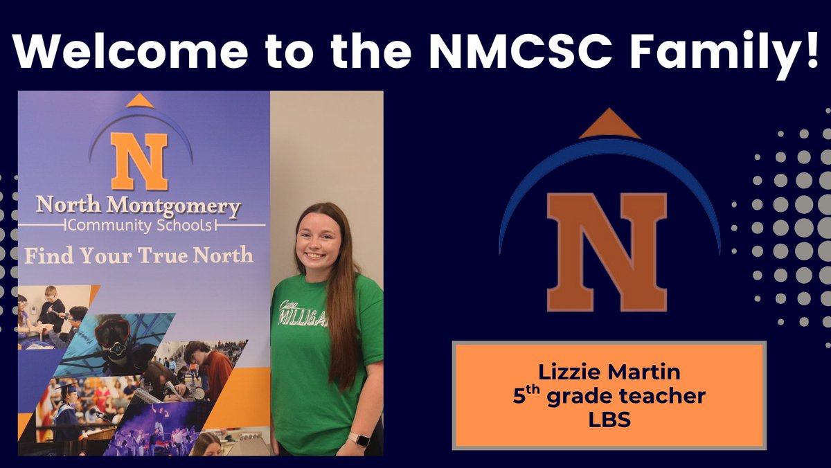 🚨 Welcome home, Miss Martin!
Lizzie Martin, an NMHS grad, is joining Sommer Elementary as a 5th-grade teacher! She enjoys volleyball, Purdue Basketball &amp; time with family &amp; friends. 🏐🏀 She’s excited to build relationships with students, staff &amp; the community! 💙
#WelcomeNMCSC