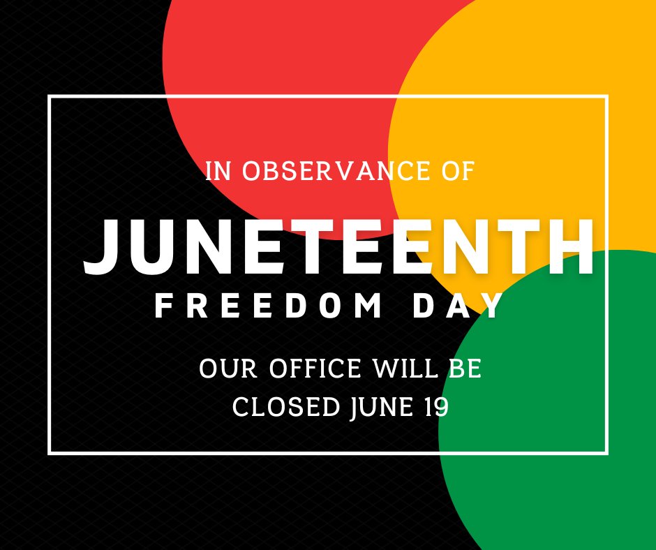 MASALeaders's tweet image. In observance of Juneteenth, the MASA office will be closed tomorrow, Thursday, June 19.