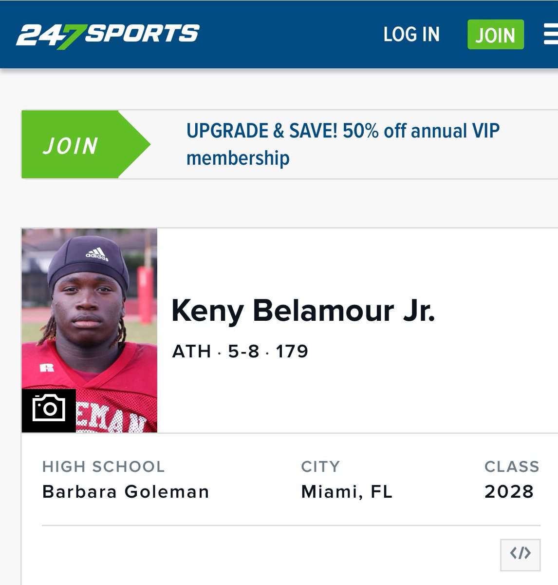 QueenNikki06's tweet image. Keny “Kj” Belamour Jr. C/O 2028 ATH (Very explosive)
IG: motionboi7
@KjBelamourjr
Hudl: hudl.com/v/2QdaV2
Please…… Can you all go follow my baby boy. Time for the world to be put on notice 💪🏾
It only takes one🙏🏾
