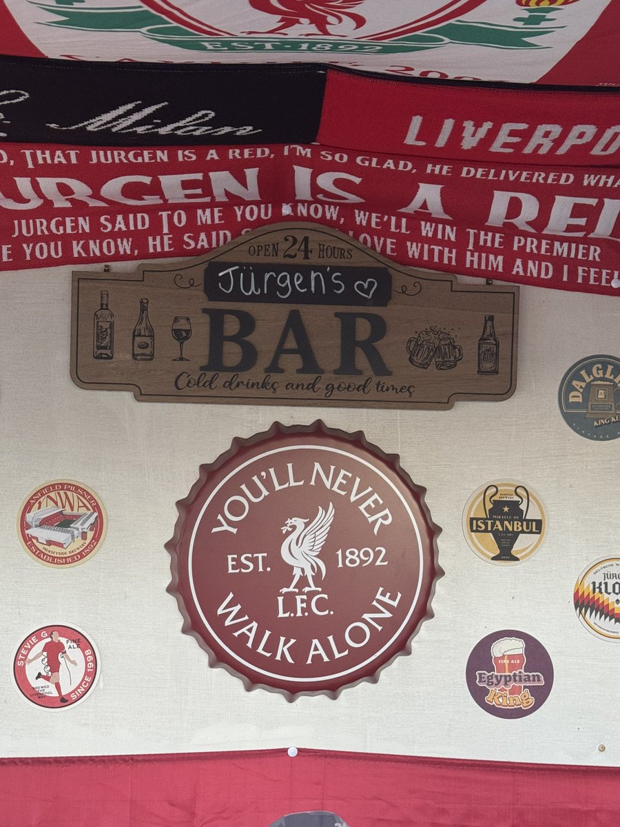 Jurgen’s Bar is coming along
nicely 😍 <a href="/LFC/">Liverpool FC</a>