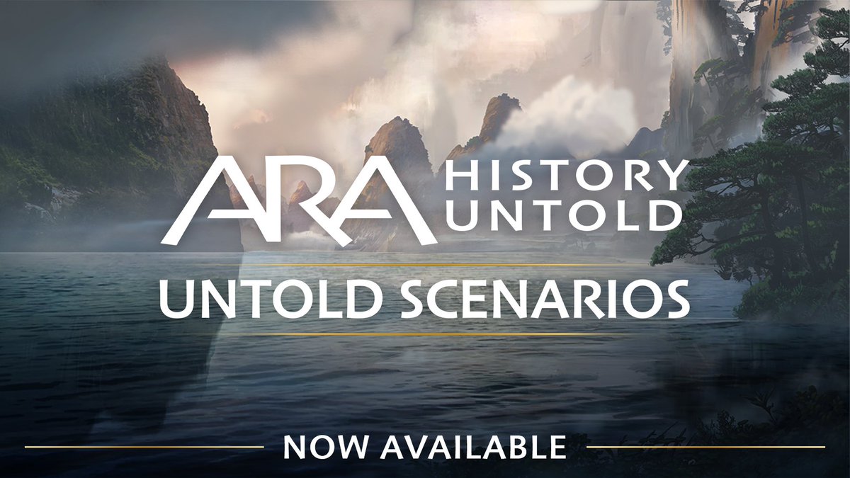 NOW OUT: The Untold Scenarios DLC for Ara: History Untold, featuring:

🌍 Historical and Hypothetical Worlds
⚙️ Scenario-Specific Units and Technologies
🗺️ Strategically Rich Maps

Steam: store.steampowered.com/app/3495280/Ar… 
Windows Store: xbox.com/en-us/games/st…

#AraHistoryUntold