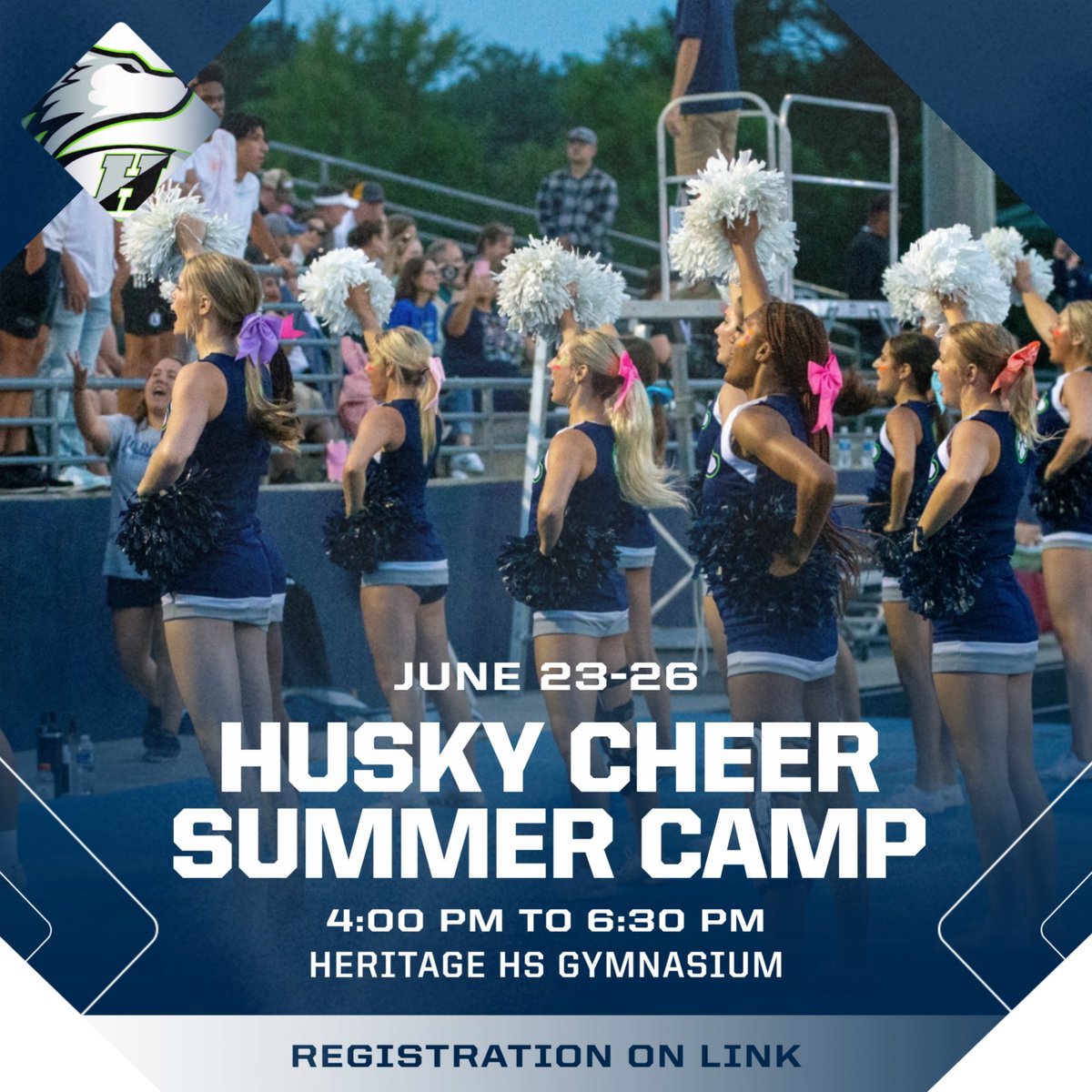 CHEER CAMP: Time is running out to register for the Husky Cheer Youth Camp scheduled for June 23-26.  Click on link to register today! ……skyathleticboosterclub.boosterhub.com/store/143/26105