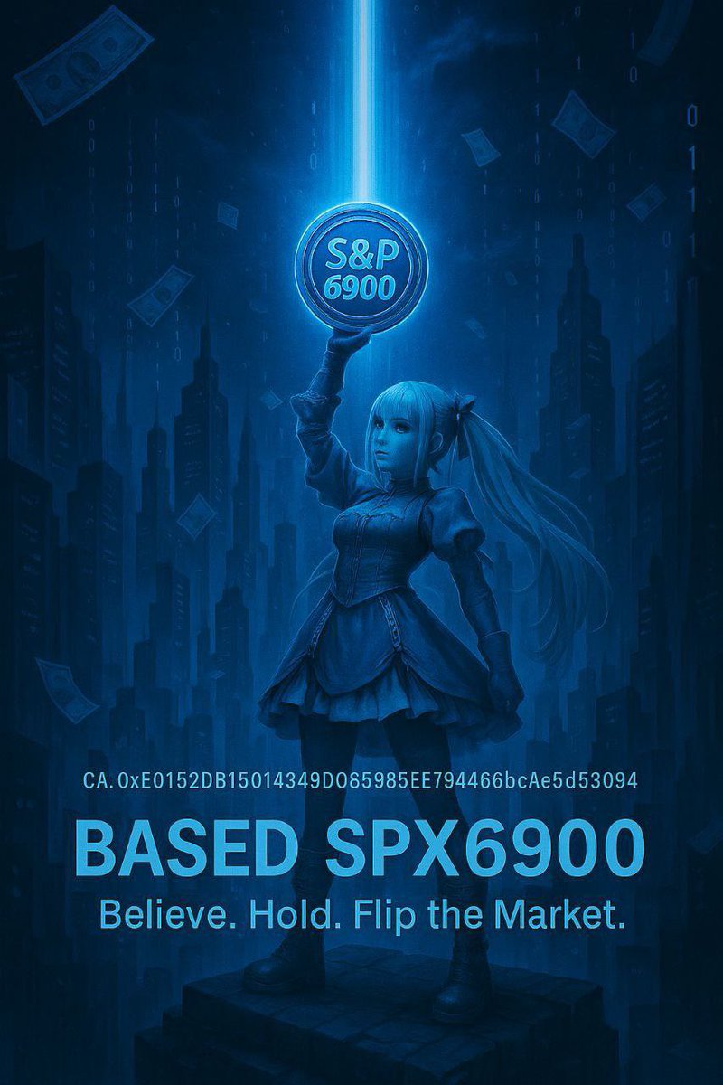 "He who won't honor the little is not worthy of the great."

At Based SPX6900, we live by this.

Whether you’re buying with cents or multiple eths — you matter.
We value every believer 💙
Big or small, your support fuels the movement.

This isn’t just a chart.
It’s a mindset.