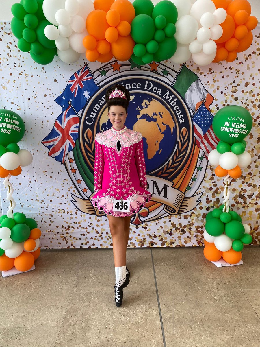Congratulations to this fabulous girl who participated in the All Ireland Irish Dancing Championships at the weekend. We are so proud of her.