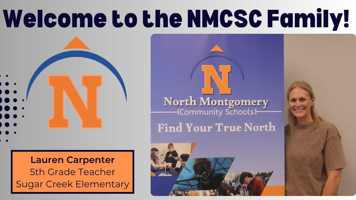 🚨 Welcome, Ms. Carpenter!
Lauren Carpenter is joining Sugar Creek as a 5th-grade teacher! She’s a proud mom to Kaybrie, Adleigh &amp; Sawyer and loves sports, the outdoors &amp; time with friends. ⚽🌳 She’s excited to help create a successful, enriching learning environment! 💙