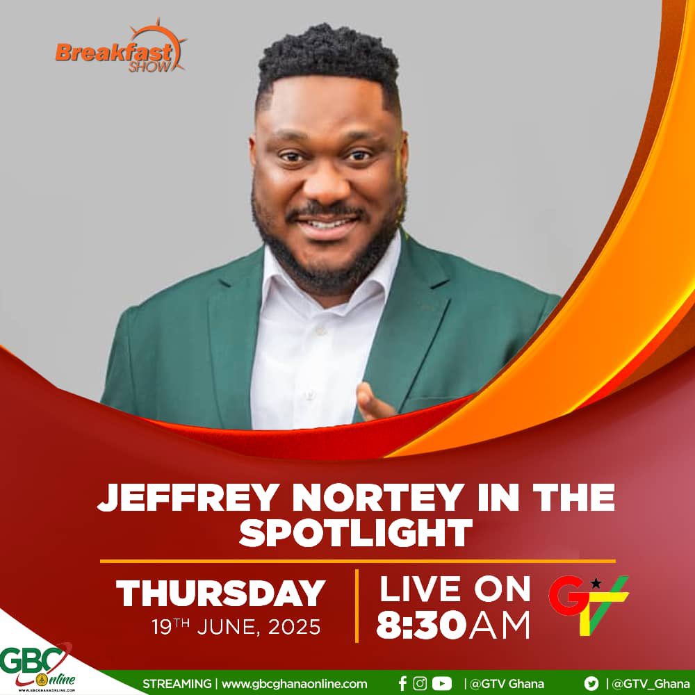 GTV Ghana (@gtv_ghana) on Twitter photo He’s funny, creative, and full of vibes!
<a href="/nortey_jeffrey/">Jeffrey Nortey</a> joins us on #GTVBreakfast tomorrow!
From viral content to real talk about the creator life — you don’t want to miss it. He’s funny, creative, and full of vibes!
<a href="/nortey_jeffrey/">Jeffrey Nortey</a> joins us on #GTVBreakfast tomorrow!
From viral content to real talk about the creator life — you don’t want to miss it.
