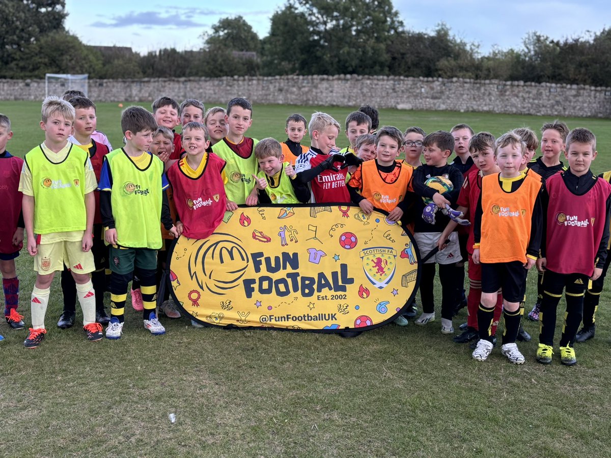 Our McDonalds Fun Football programme recently came to a close. 
We are grateful to be a part of this initiative providing funds enabling extra training sessions to welcome new boys.
#footballforall 
<a href="/ScotFANorth/">North</a> 
<a href="/FunFootballUK/">McDonald’s Fun Football</a> 
<a href="/ScottishFA/">Scottish FA</a>