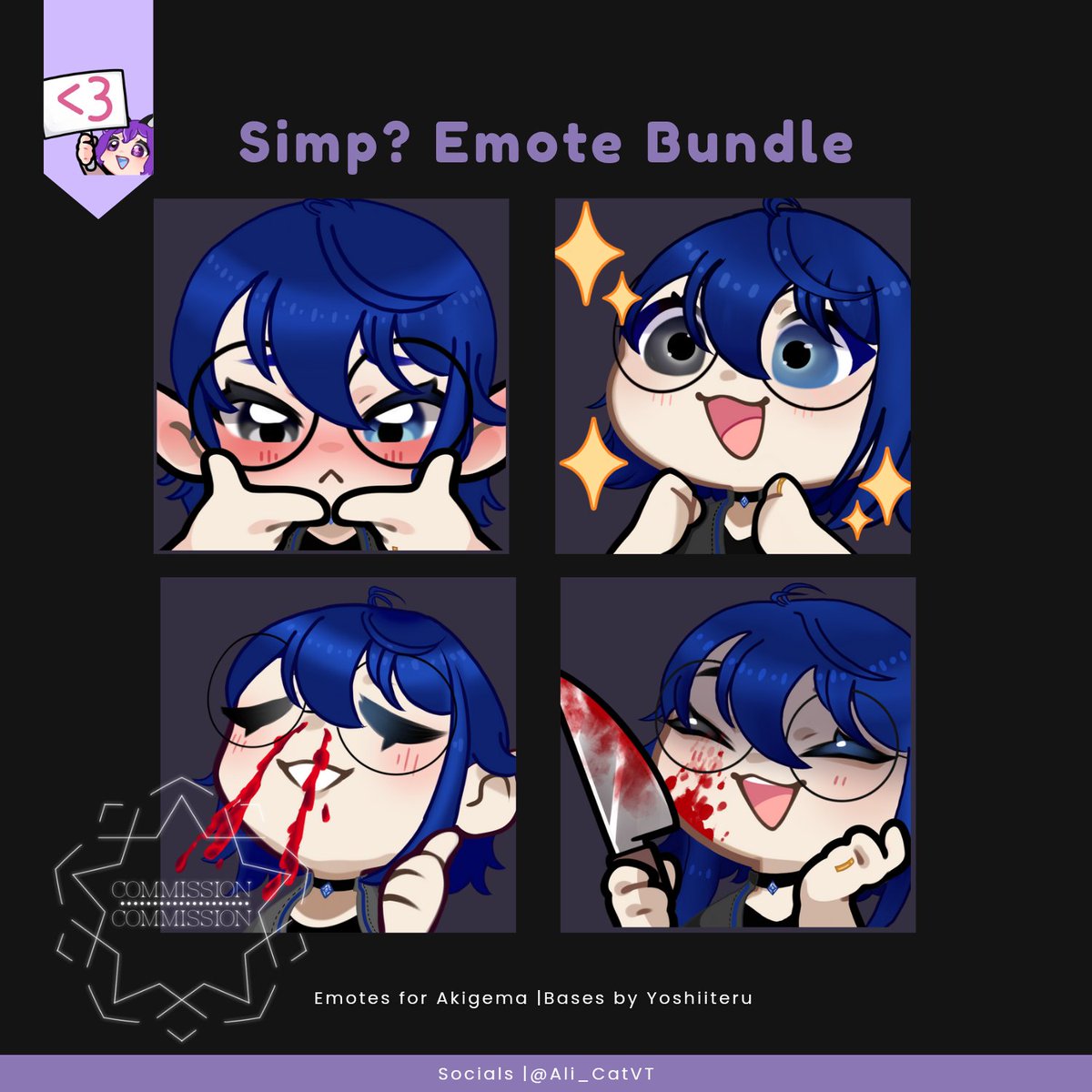 Aki Gema | Demon Vtuber (@aki_gema) on Twitter photo WE GOT OUR COMMISSION ITS ADORABLE SIMP EMOTES BY THE LOVELY AND TALENTED <a href="/Ali_CatVT/">Ali Catππββ¬ {Debut Pending...}</a> AAAAAH I LOVE EM WE GOT OUR COMMISSION ITS ADORABLE SIMP EMOTES BY THE LOVELY AND TALENTED <a href="/Ali_CatVT/">Ali Catππββ¬ {Debut Pending...}</a> AAAAAH I LOVE EM