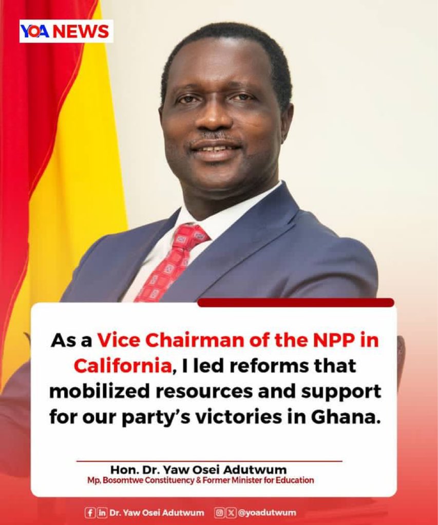 The future of Ghana looks bright! His strong leadership and visionary approach are poised to transform the NPP and benefit all citizens.
#TheAdutwumFactor