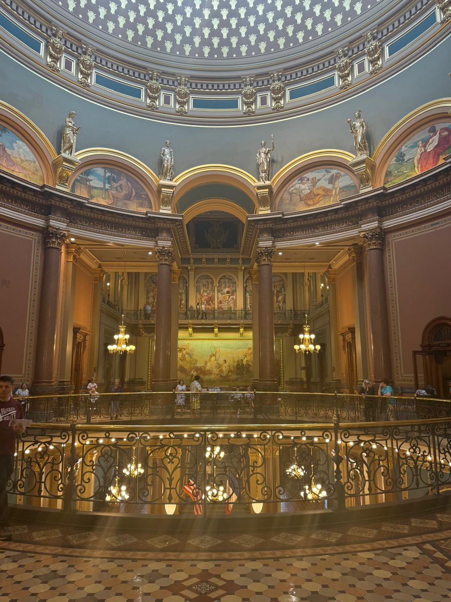 AmbKawar's tweet image. Visited the Iowa State Capitol today—the only state capitol in the US with five golden domes. Met with @AmyBeth1975, President of the Iowa Senate, with whom I had the pleasure of touring the Capitol. Also had the honor to meet with the American Legion Auxiliary Iowa Girls State,…