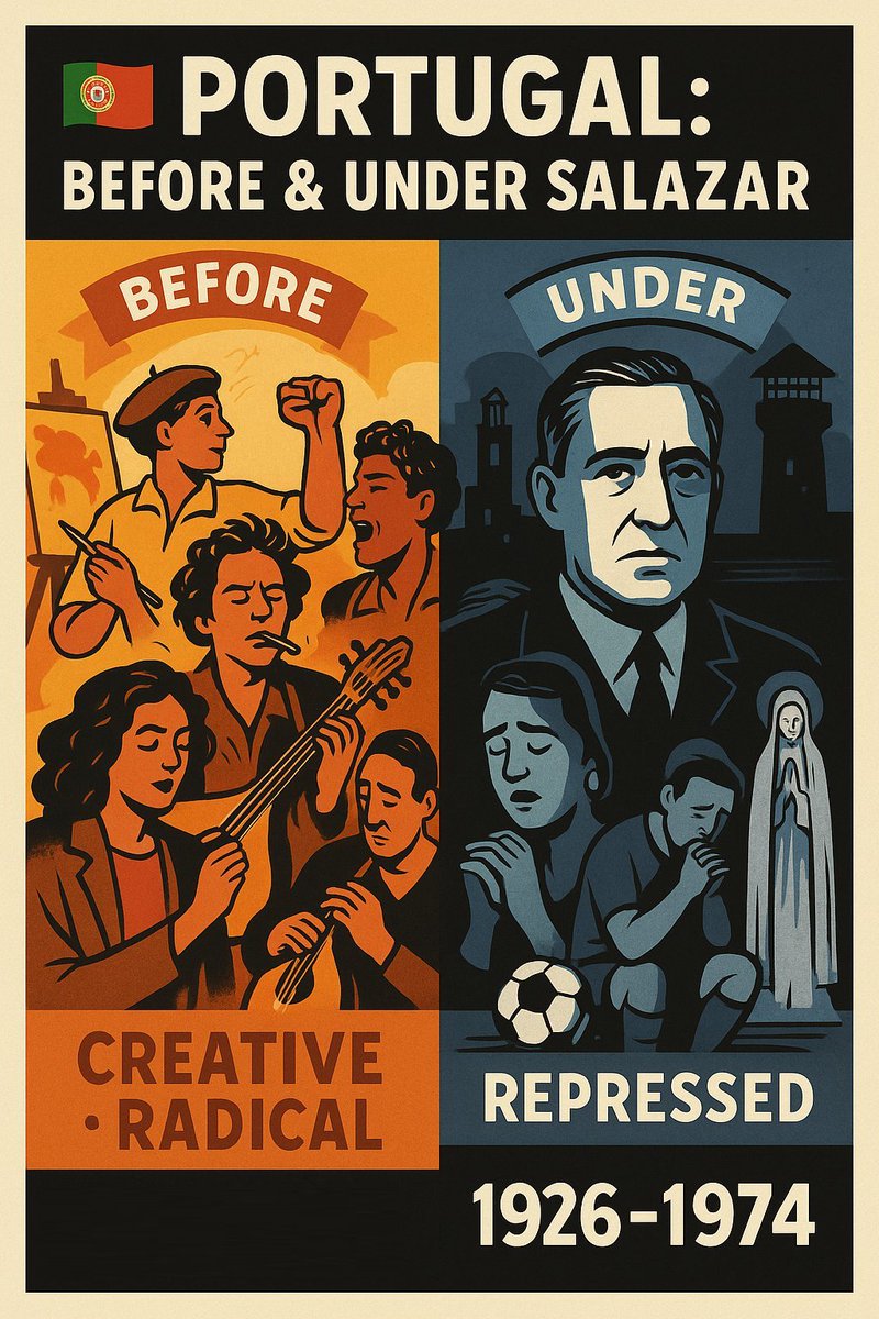 🇵🇹 Portugal is a quite an odd culture because you'd expect it to be close to Spain or other Southern European cultures but in many ways it's more like a weird echo-ey mishmash of dictatorial trauma

Portugal had one of the longest lasting dictatorship in Europe and for 48 years a