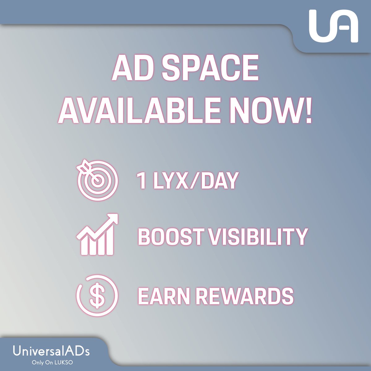 Universal Ads (@universalads_) on Twitter photo 🚀 UniversalAds 🌟
✨ Our Services:
-Ad Creation: Eye catching designs for your project
-Campaign Management: From setup to analytics
-Grid Placement: Reach active LUKSO users
💰 Only 1 LYX/day to get started!
DM us to boost your visibility today!🔥
powered by <a href="/ArattaLabs/">Aratta Labs</a> 🚀 UniversalAds 🌟
✨ Our Services:
-Ad Creation: Eye catching designs for your project
-Campaign Management: From setup to analytics
-Grid Placement: Reach active LUKSO users
💰 Only 1 LYX/day to get started!
DM us to boost your visibility today!🔥
powered by <a href="/ArattaLabs/">Aratta Labs</a>