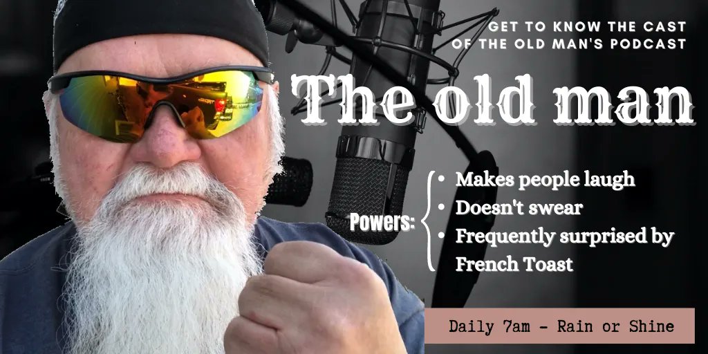 Overlord of ALL Music (@band_ol) on Twitter photo Make <a href="/TheOldMansPodc1/">The Old Man's Podcast</a> a part of your morning routine.
Missing the Old Man? Don't worry, He and Eric will be back on Monday for a brand new show at 7AM PST on Podbean.com
In the meantime, check out their backlog of shows.
Website: theoldmanspodcast.com Make <a href="/TheOldMansPodc1/">The Old Man's Podcast</a> a part of your morning routine.
Missing the Old Man? Don't worry, He and Eric will be back on Monday for a brand new show at 7AM PST on Podbean.com
In the meantime, check out their backlog of shows.
Website: theoldmanspodcast.com