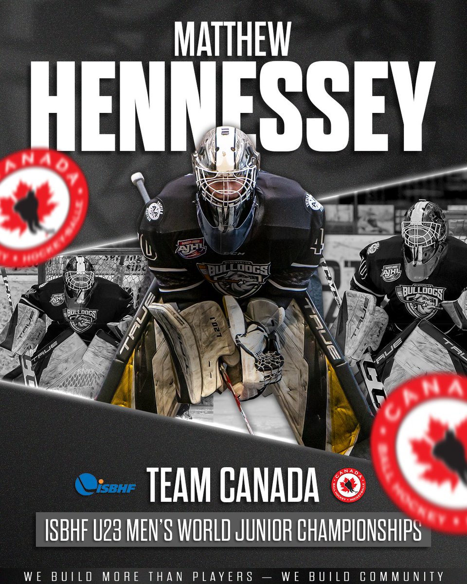 Congratulations to Bulldogs Alum Matthew Hennessey on his selection to compete for Team Canada at the ISBHF U23 Men's World Junior Championships in Hradec Králové, Czechia from June 25–29! 

Best of luck Henney!