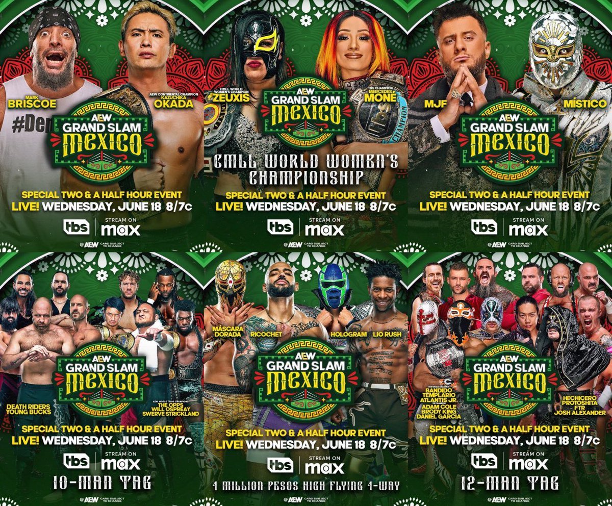 Join me tonight for a hell of a fun night of wrestling!!!

8 pm ET - #AEWGrandSlamMexico Sidecast feat a tremendous card
10:30 pm ET - Online #WWE2K25 myGM Online returns with <a href="/HPCBadGuys/">💀Heels Pops Chairshots💀</a> <a href="/ChrisCoplien/">Chris Coplien</a> and PJC!!!

Join us. 

Twitch.tv/miketheref
YouTube.com/BackbreakerVid…