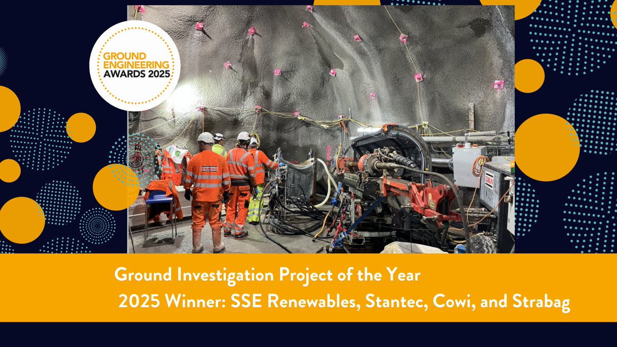 GE_magazine's tweet photo. 📝 Ground Investigation Project of the Year
Well done to SSE Renewables, @Stantec, @COWI_UK and Strabag for Coire Glas Underground GI – winner of the #GEAwards Ground Investigation Project of the Year category!
#winner #groundengineering https://t.co/WZzsenzMve