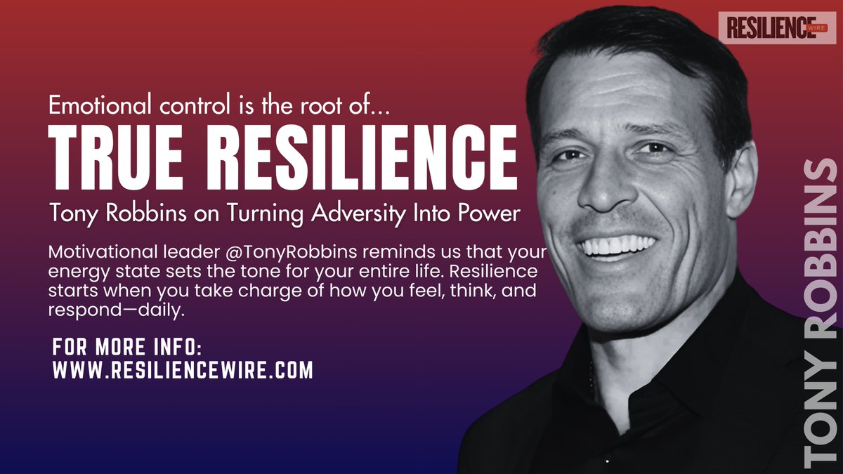 Emotional control is key to true resilience!  💪<a href="/TonyRobbins/">Tony Robbins</a> 

👉resiliencewire.com

 #Resilience #Motivation