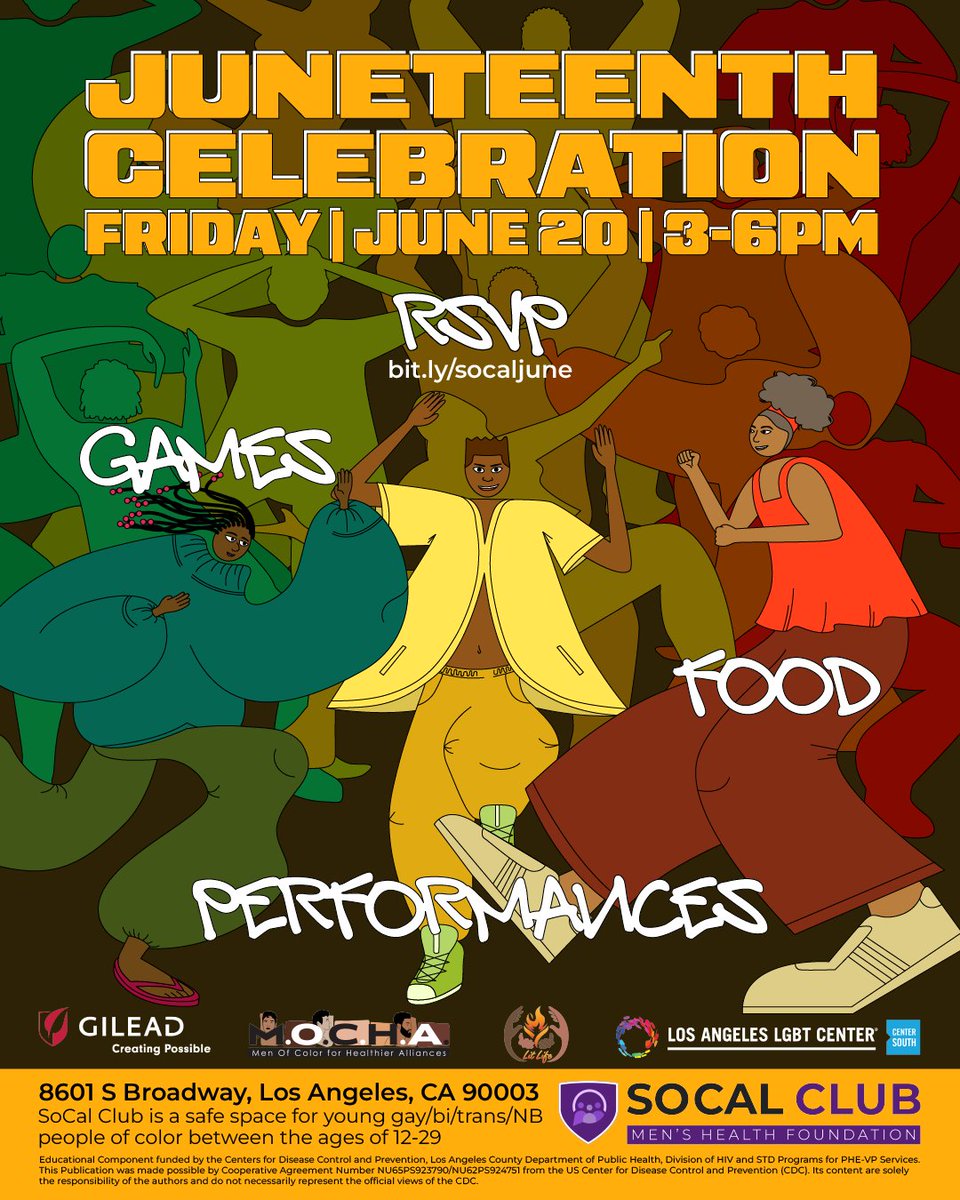 Juneteenth is both a reminder of our past and the future we have yet to forge—and joy is an unmistakable part of that picture. 🌱 Join us tomorrow for our Juneteenth Celebration happening at SoCal Club 🕺

📍8601 S Broadway, Los Angeles CA 90003
🪩 RSVP at bit.ly/socaljune