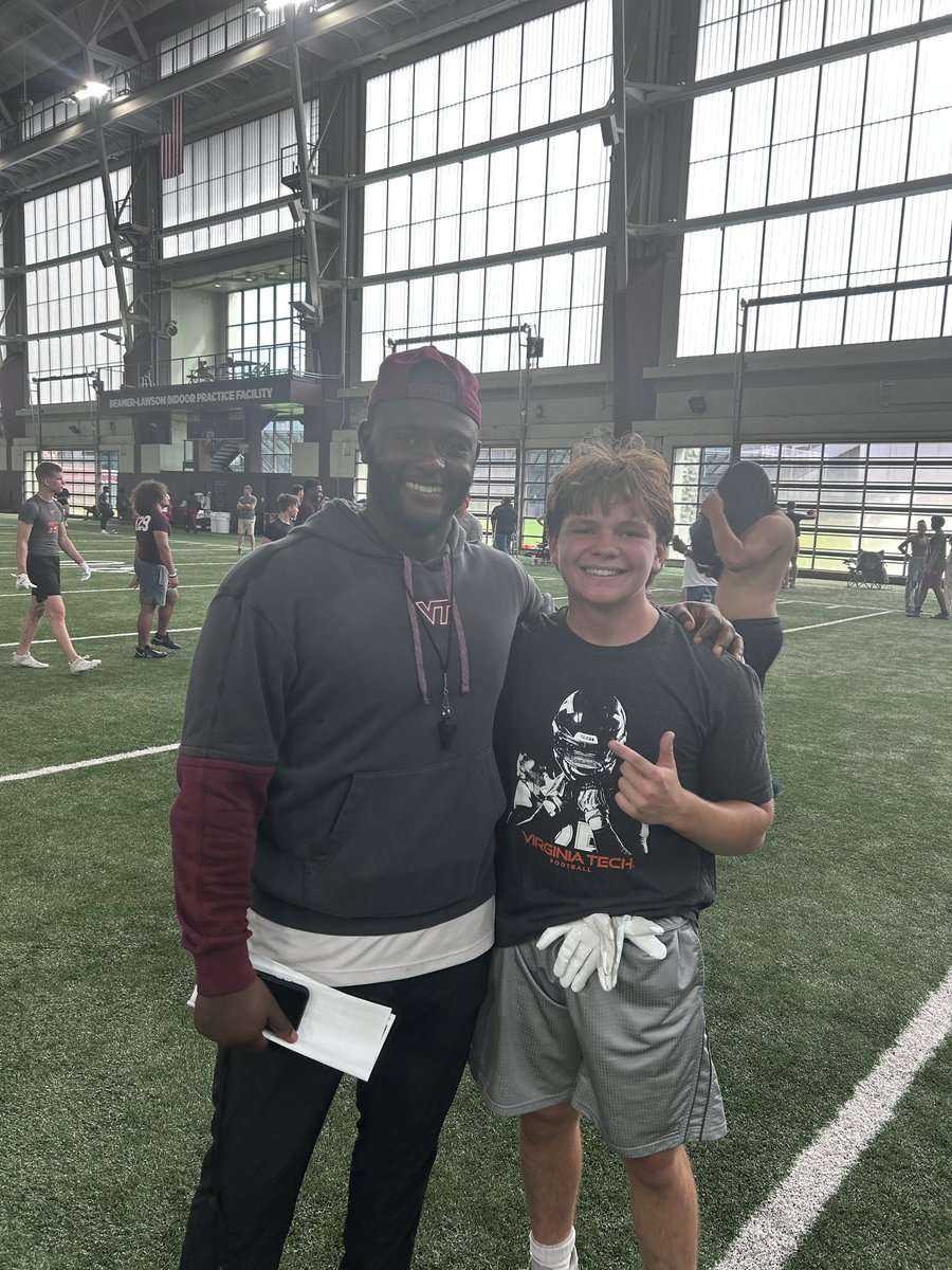 had an amazing time at virginia tech high school prospect camp as a linebacker. Go hokies! <a href="/jirehwilson3/">Jireh Wilson</a>  <a href="/TupaBrian/">Brian Tupa</a>