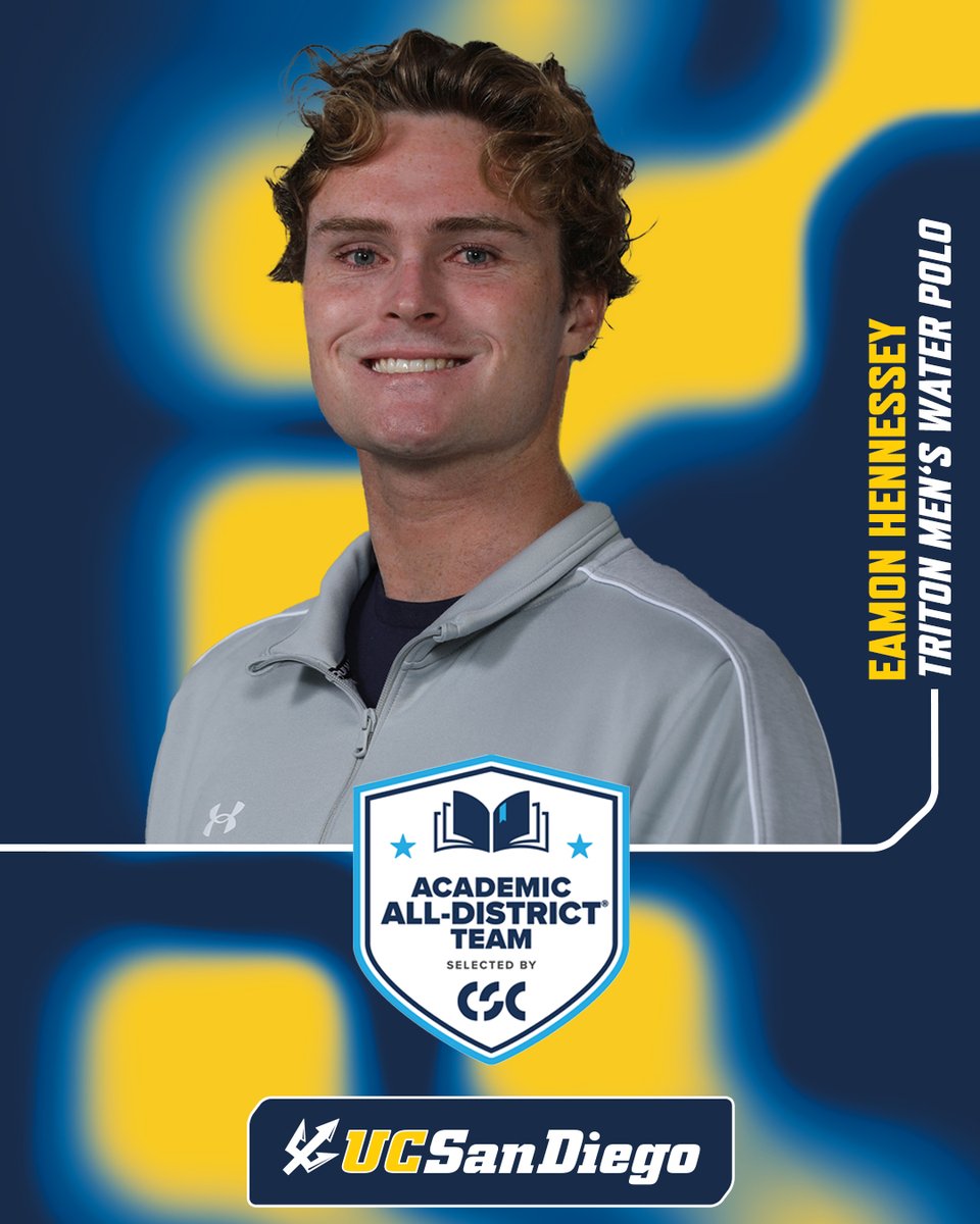 UCSDmwp's tweet image. Congrats to our three Tritons that earned CSC Academic All-District recognition - nice work fellas!
#GoTritons