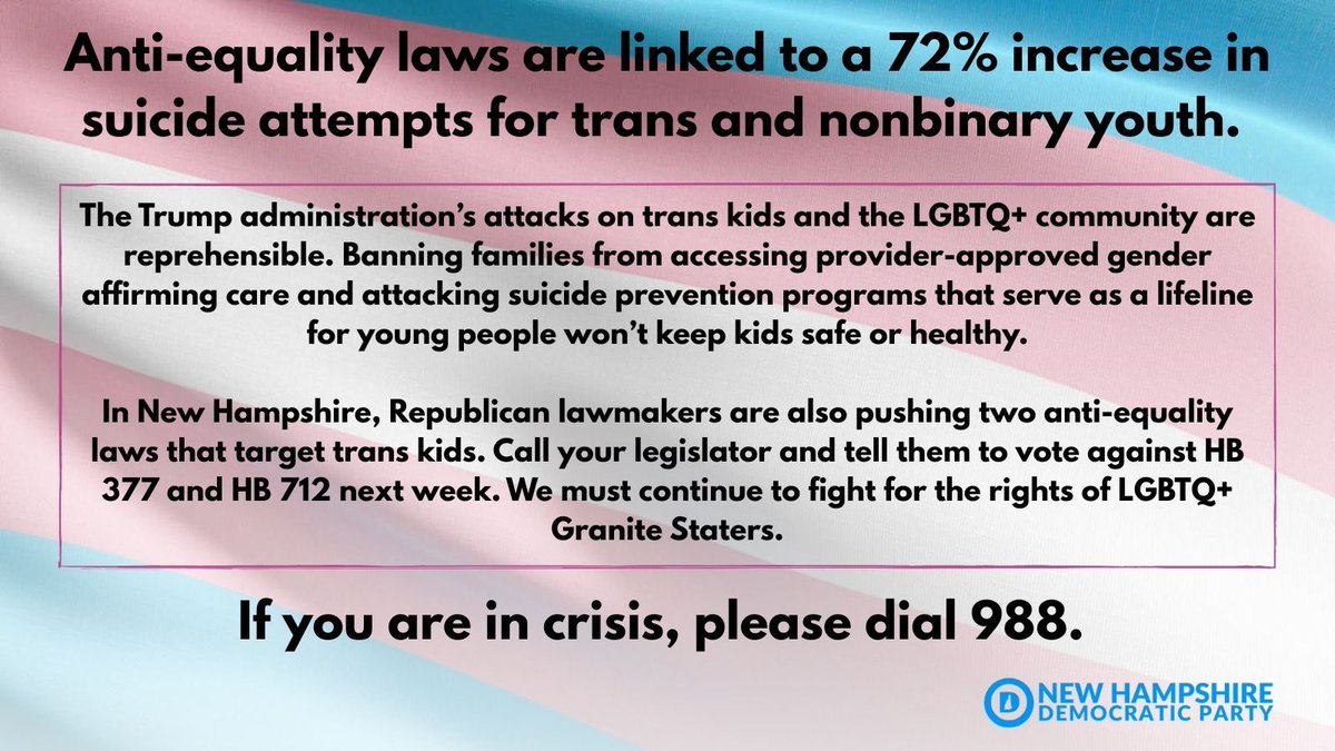 We will always stand with trans youth and the LGBTQ+ community. #NHPolitics