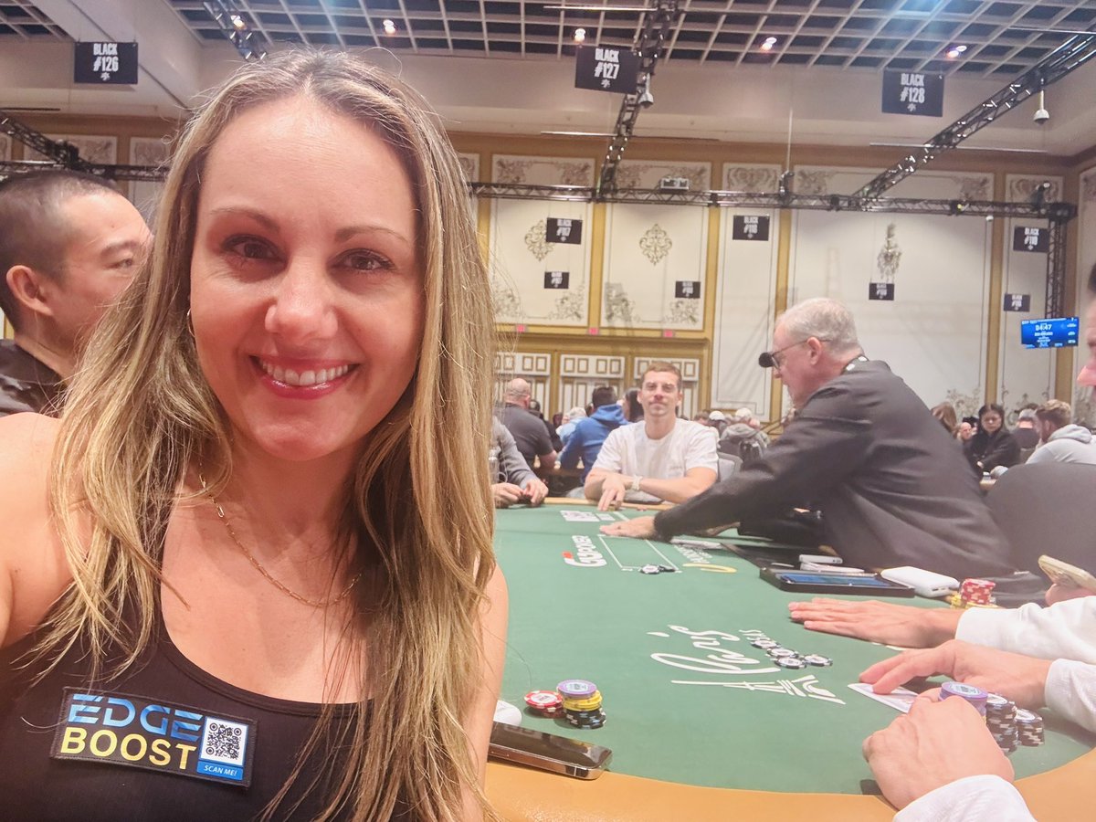 LexyGavinPoker's tweet image. Today is one of my favorite tournaments of the series! @WSOP MILLIONAIRE MAKER! Thank you @edgeboostbets for sponsoring this event- The official debit card of the WSOP! #WSOP2025